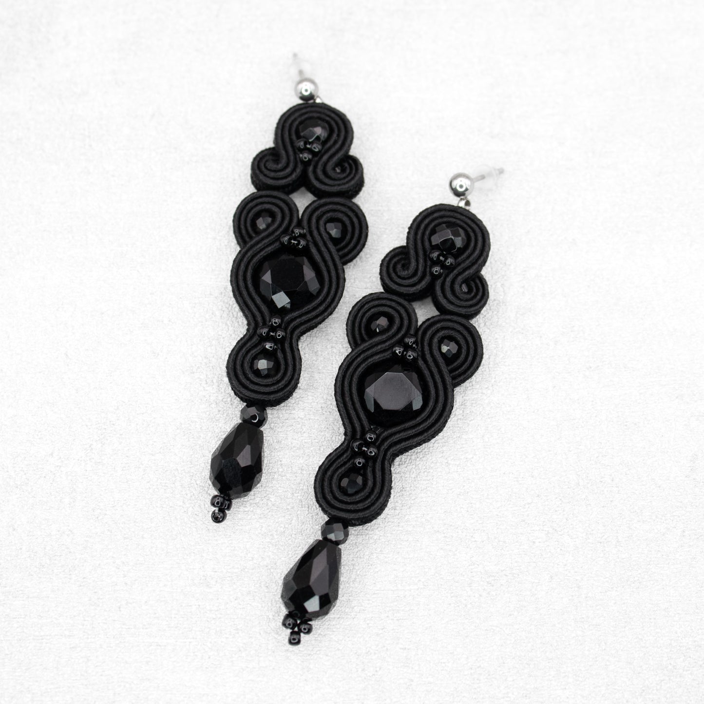 Handmade Black Soutache Earrings – Original and Fashionable Jewellery