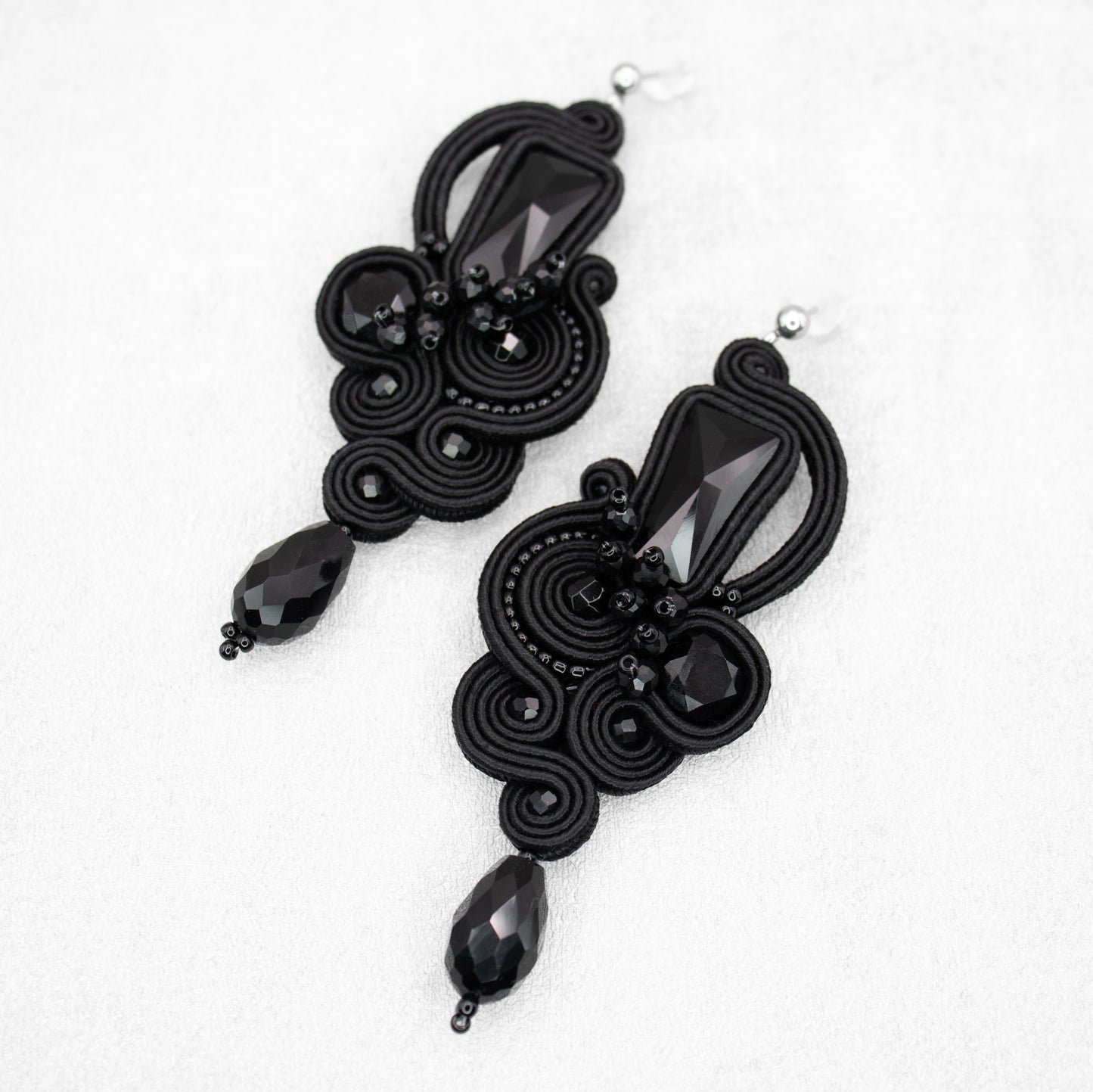 Handmade Black Soutache Earrings – Unique and Luxurious Jewellery