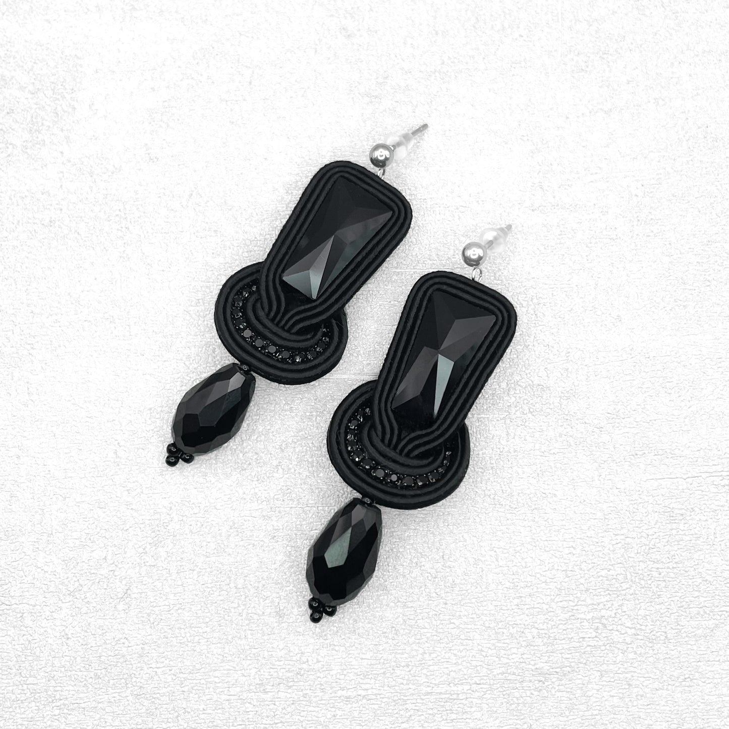 Handmade Black Soutache Earrings – Stylish and Unique Jewellery