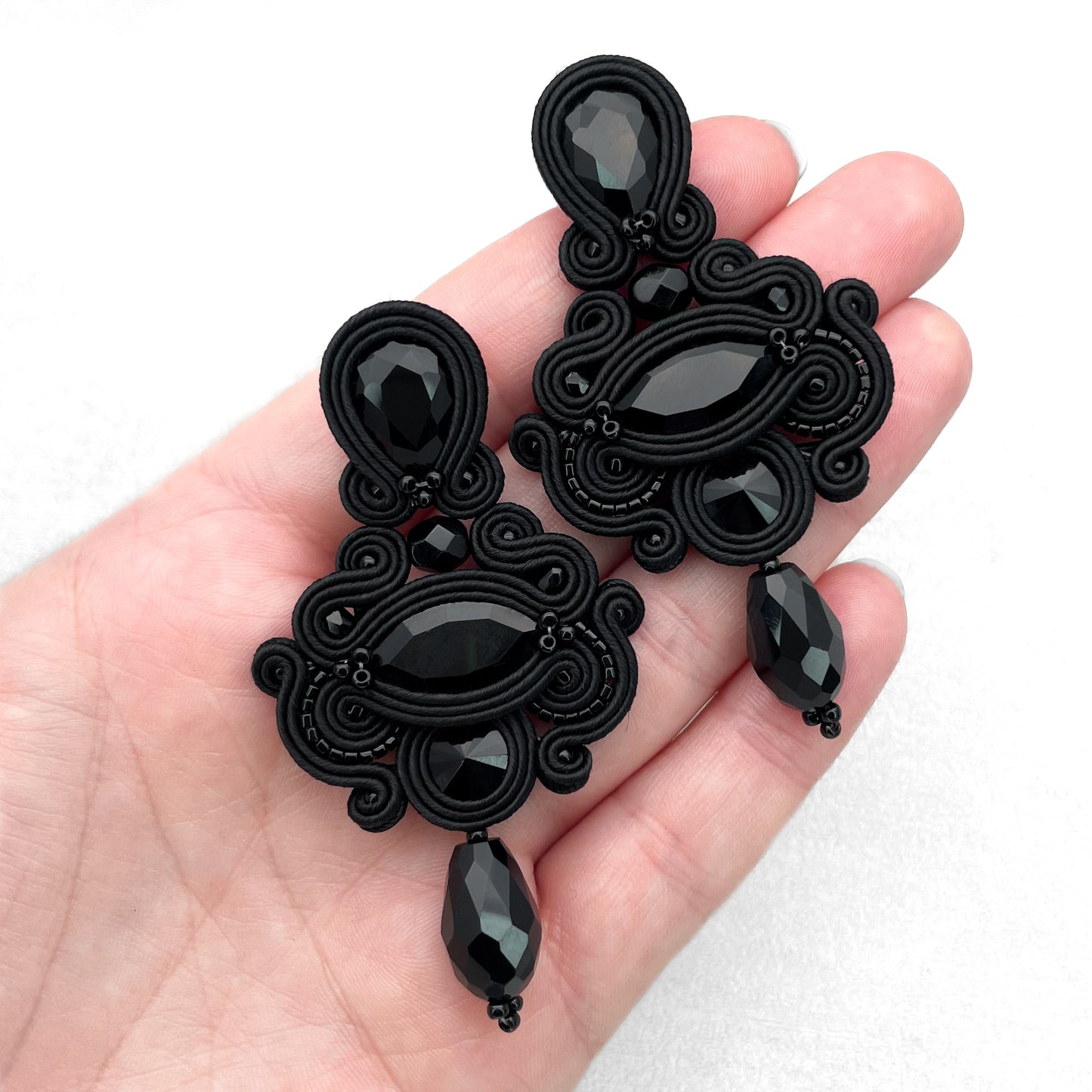 Handmade Black Soutache Earrings – Original and Ethnic Jewellery
