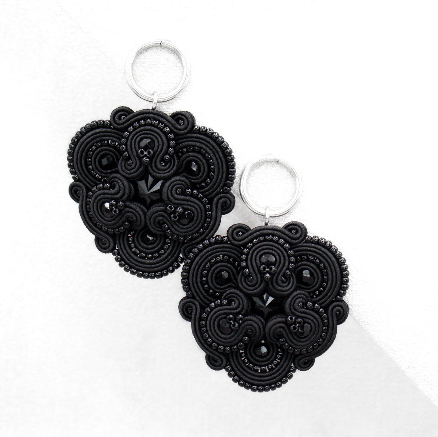 Handmade Black Soutache Earrings – Luxurious and Lightweight Jewellery
