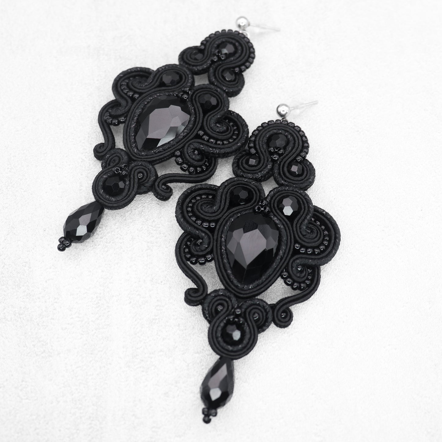 Handmade Black Soutache Earrings – Original and Sophisticated Jewellery