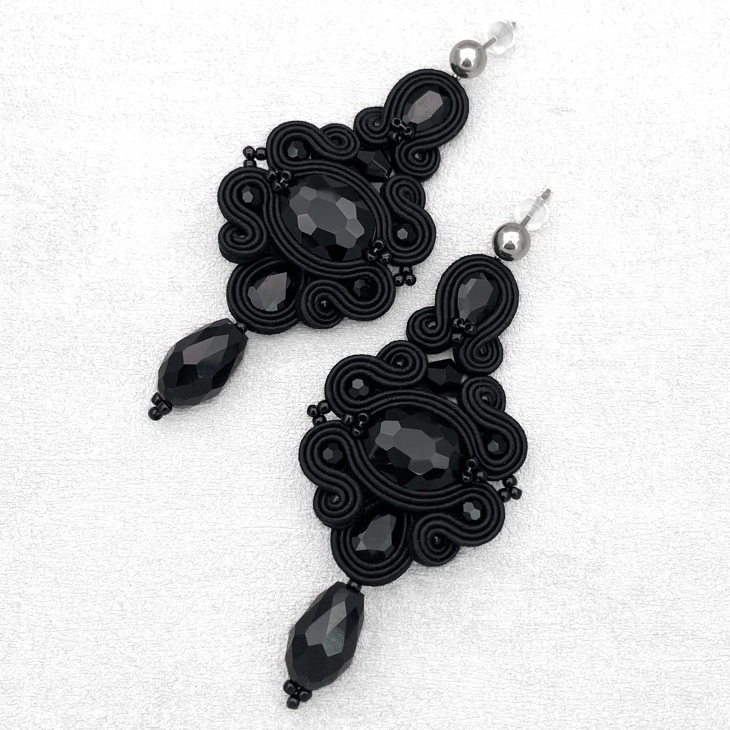 Handmade Black Soutache Earrings – Exclusive and Ethnic Jewellery