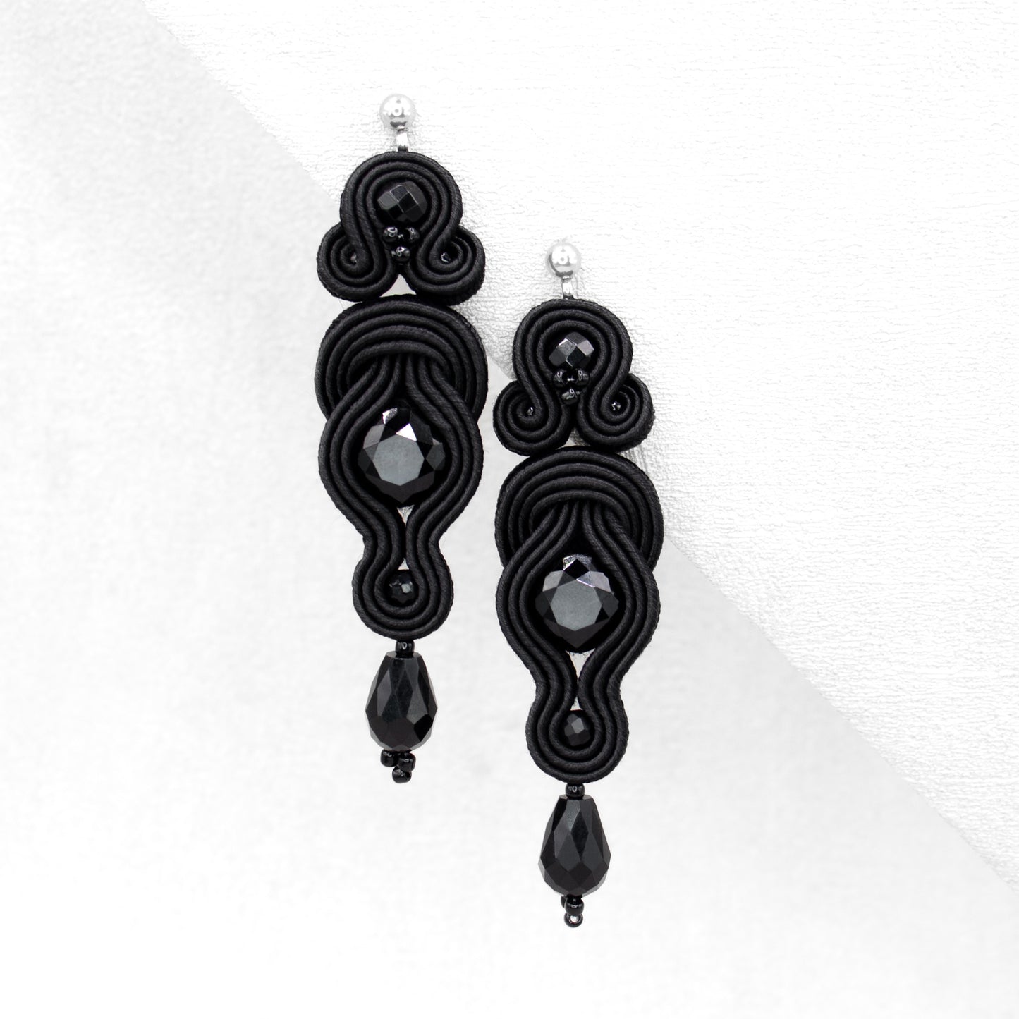 Handmade Black Soutache Earrings – Unique and Elegant Jewellery
