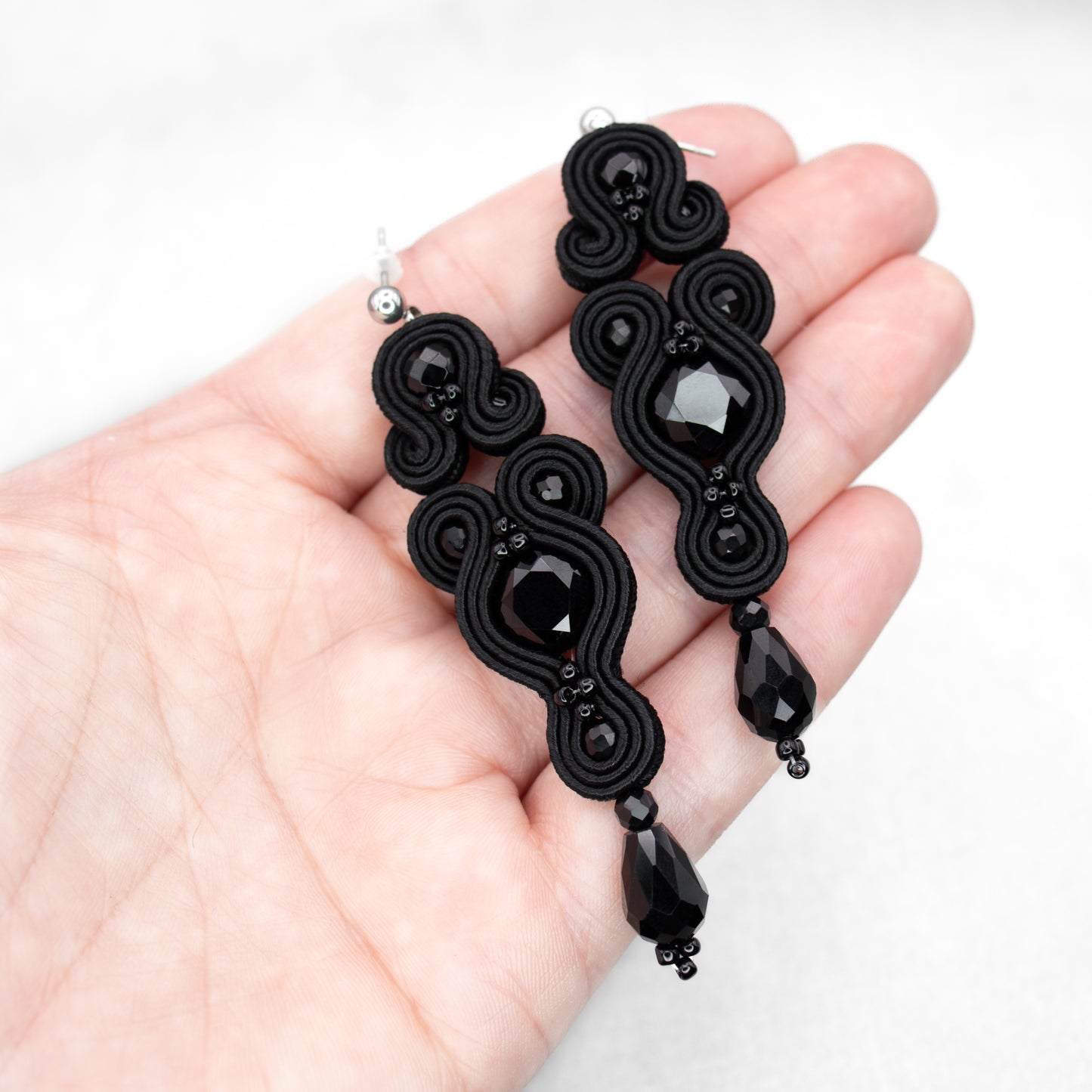 Handmade Black Soutache Earrings – Original and Fashionable Jewellery