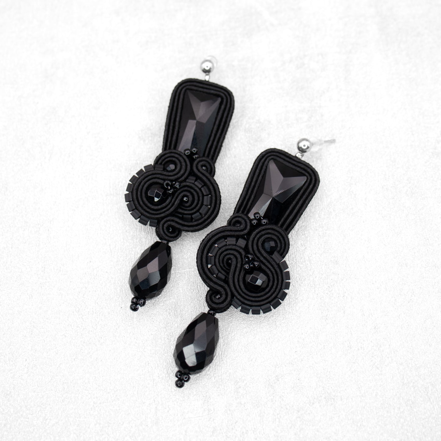 Handmade Black Soutache Earrings – Stylish and Original Jewellery