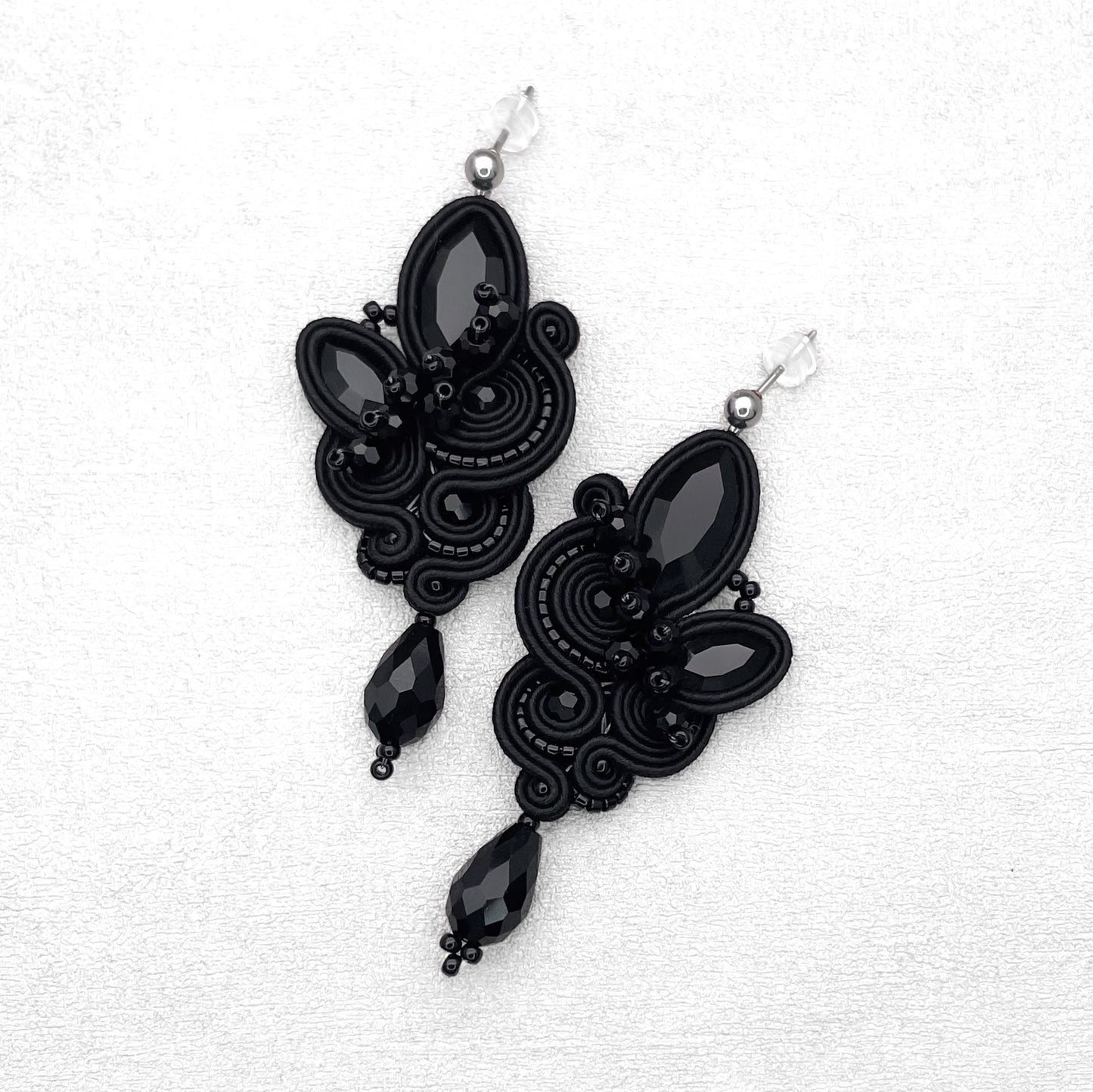 Handmade Black Soutache Earrings – Exclusive and Elegant Jewellery