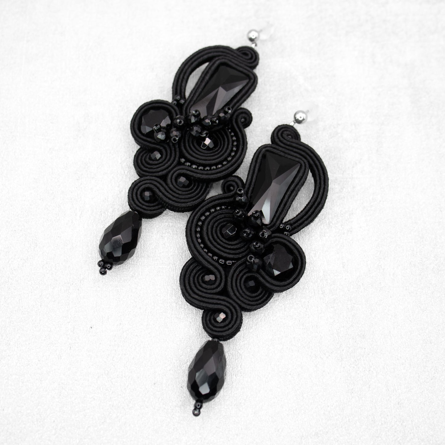 Handmade Black Soutache Earrings – Unique and Luxurious Jewellery
