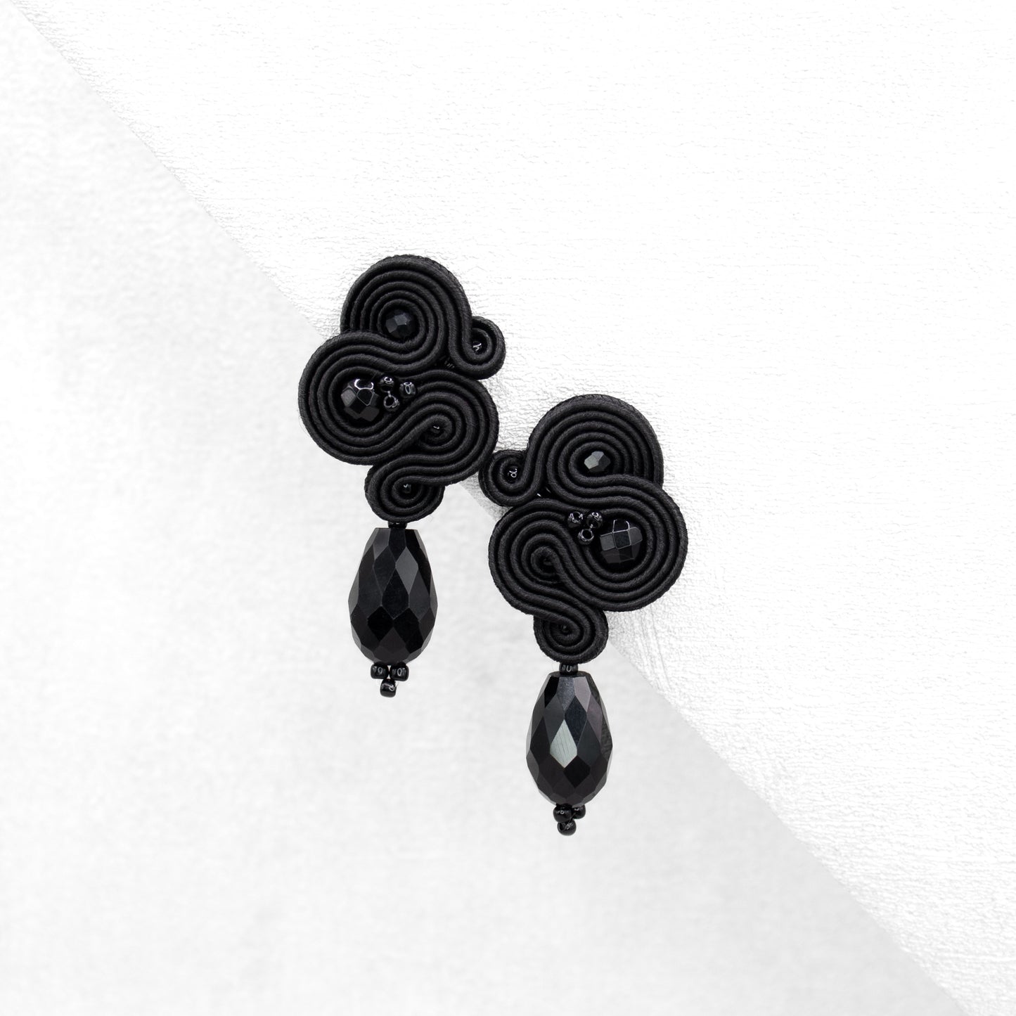 Handmade Black Soutache Earrings – Unique and Elegant Jewellery