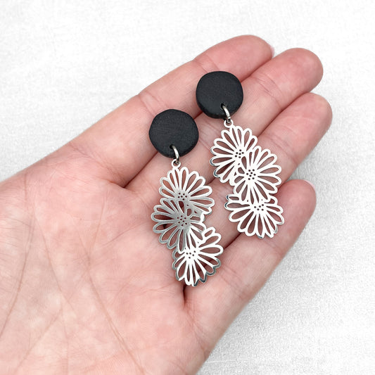 Handmade Floral Polymer Clay Stud Earrings – Nature-Inspired Jewellery