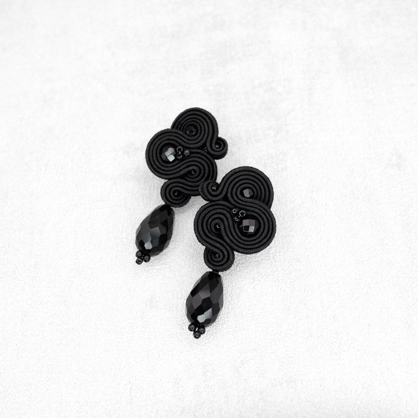 Handmade Black Soutache Earrings – Unique and Elegant Jewellery
