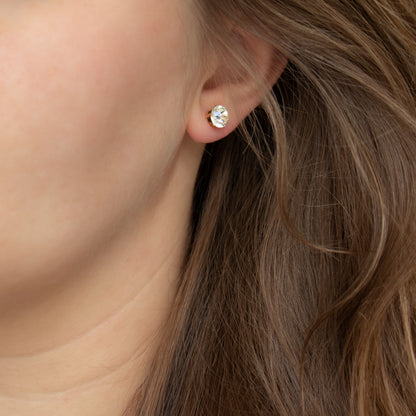 Handmade Stud Earrings with Aurea Crystal