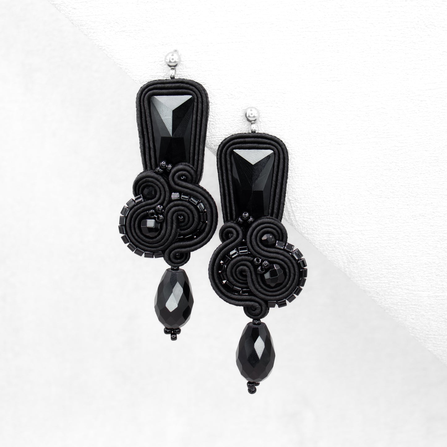Handmade Black Soutache Earrings – Stylish and Unique Jewellery